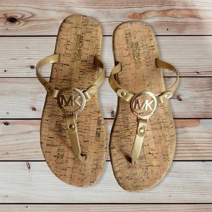 Michael Kors Gold Logo Sandals